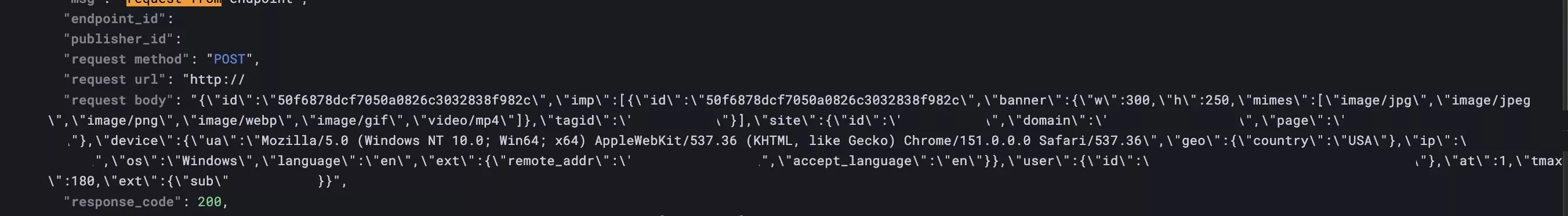 openrtb bid request example
